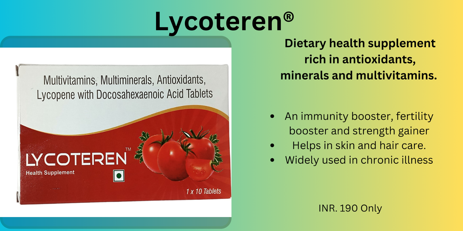 Lycoteren antioxidant and multivitamin